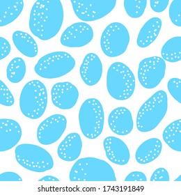 Blue spots on a white background. Vector seamless pattern  