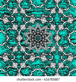 Blue spotted Vector illustration. Background. Beautiful pattern with abstract flowers. Blue background.