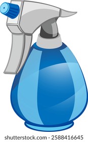 Blue spray bottle without background vector image