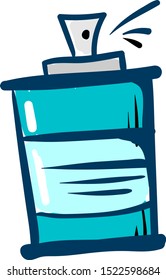 Blue spray, illustration, vector on white background.