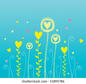 Blue spring background