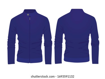 Blue spring jacket. vector illustration