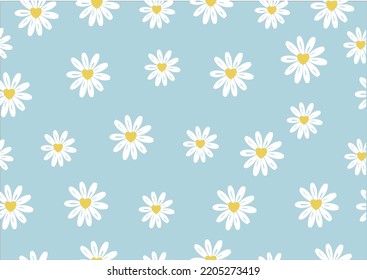 blue spring pattern hand drawn design vector art