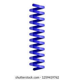 Blue spring wire icon. Cartoon of blue spring wire vector icon for web design isolated on white background