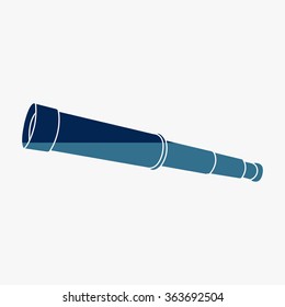 Blue Spyglass, vector, icon 