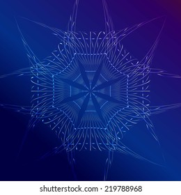 blue square abstract background. blue glowing industrial background