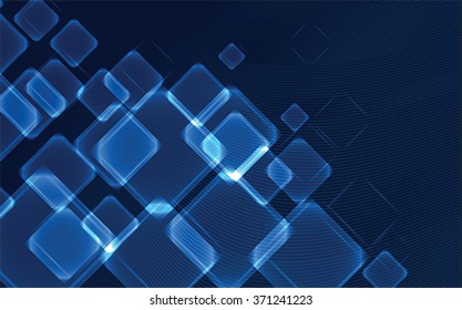 blue Square Abstract background, vector