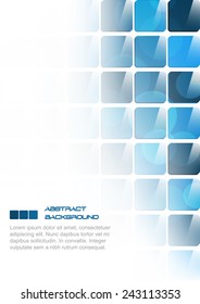 Blue square abstract business background/design with place for your content or creative editing, can be used for business presentation, print or publishing/vector illustration