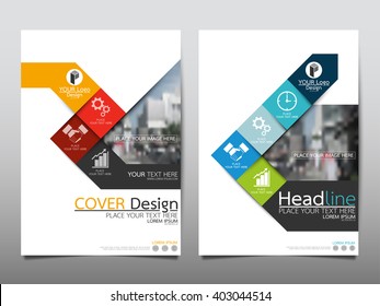 Blue square annual report brochure flyer design template vector, Leaflet cover presentation abstract flat background, layout in A4 size