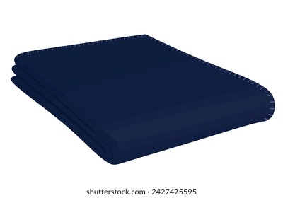 Blue square blanket. vector illustration