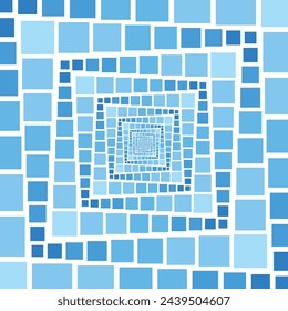 Blue Square Blocks Abstract Pattern Background