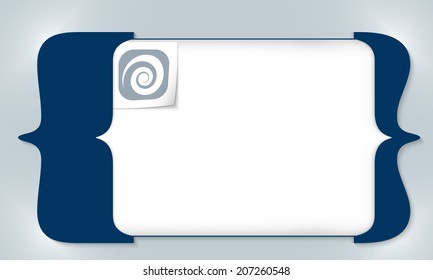 blue square brackets for entering any text with spiral