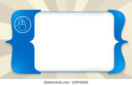 blue square brackets for entering any text with mouse icon