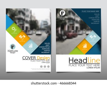 Blue square cover business brochure vector design, Leaflet advertising abstract background, Modern poster magazine layout template, Annual report for presentation.