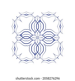 Blue Square Design Frame art
