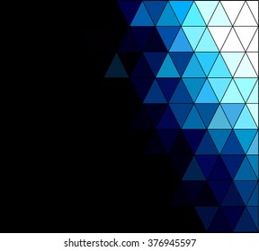 Blue Square Grid Mosaic Background, Creative Design Templates
