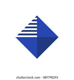 Blue square illustration.