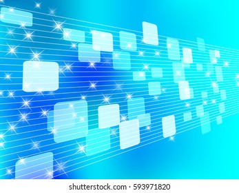 Blue square, line and light background image
