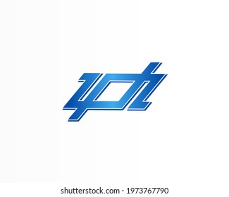 Blue Square Logo Design Vector Template
