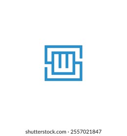 blue square logo icon S element technology