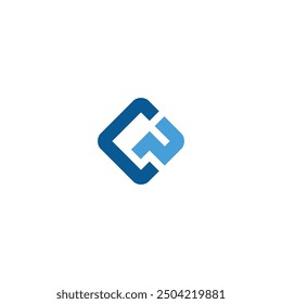 blue square logo icon vector technology