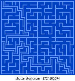 Blue square maze (20x20) with help on a dark-blue background