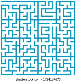 Blue square maze (20x20) on a white background