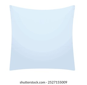 Almohada cuadrada azul. Ilustración vectorial