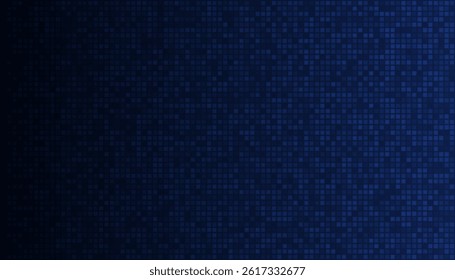 Blue square pixel pattern digital technology background