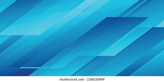 Blue Square Shapes Abstract Elegant background with glowing lines. Modern royal blue background