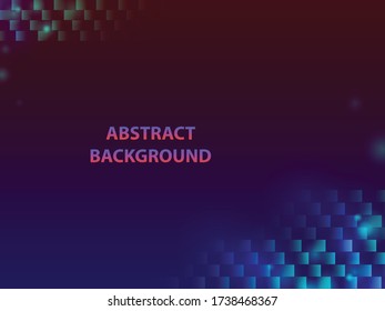 Blue square technology abstract background of blue glowing line and blue glow circle. Blue glow speed line. Vector design for prints, flyers, banners, invitations card, special offer and more.