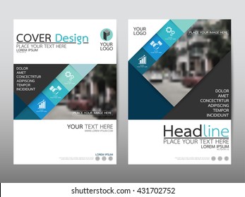 Blue square technology annual report brochure flyer design template vector, Leaflet cover presentation abstract geometric background, layout in A4 size
