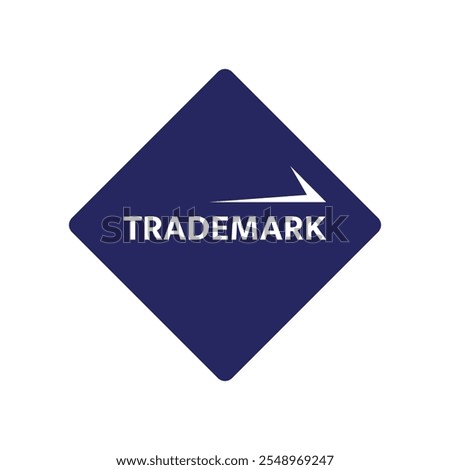 Blue Square trademark logo template, isolated on white background