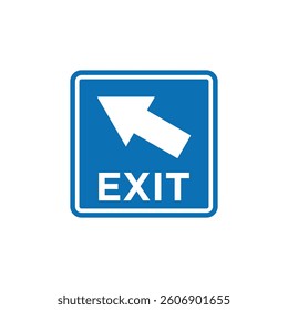 Blue Square Traffic Sign Vector Template
