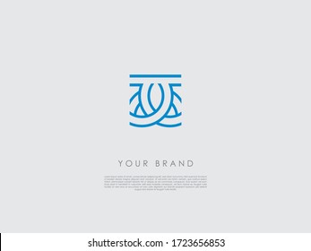 ein blaues, quadratisches Firmenlogo mit Linien und Bögen, das wie ein Knoten oder ein Stück einer Lakearbeit aussieht