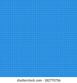 Blue squared paper seamless sheet texture, background. Vector illustration