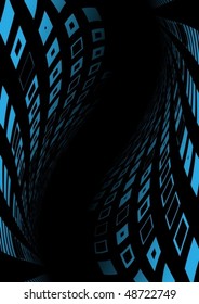 Blue squared vector tunnel