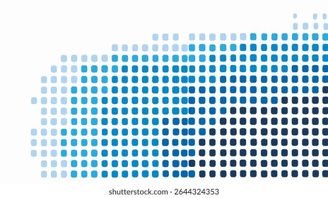 Blue squares arrange gradient pattern digital background visualizes smooth transitions