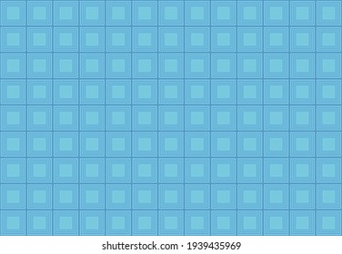 Blue squares background. Mosaic tiles pattern. Seamless vector illustration.