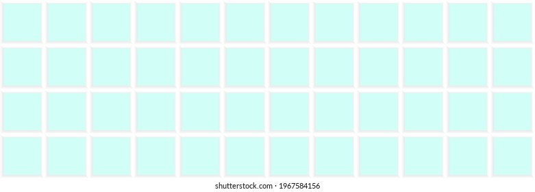 Blue squares background. Mosaic tiles. Seamless vector illustration.