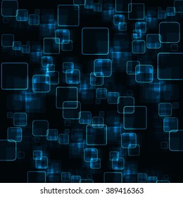 Blue squares background. Vector illustration.