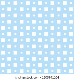 Blue squares geometric vector illustration, seamless cube pattern background