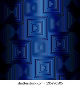 blue squares on a black background