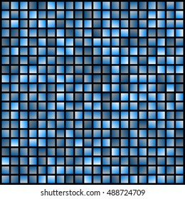 Blue squares on a dark background. eps10.