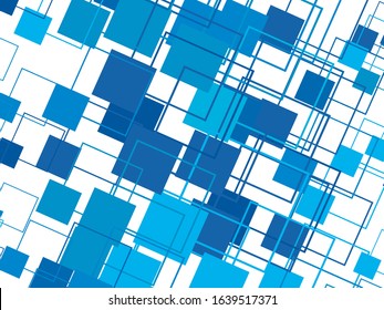 Blue squares in retro style.
