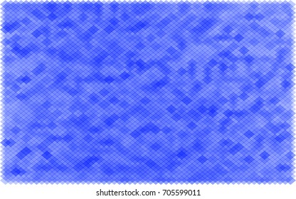 blue squares with transparency. aqua color background. abstract blue grunge texture. halftone effect. vector illustration