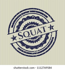  Blue Squat rubber seal with grunge texture