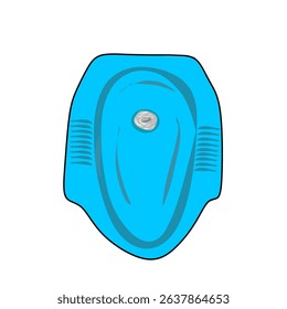 blue squat toilet vector image