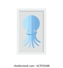 Blue Squid on tray