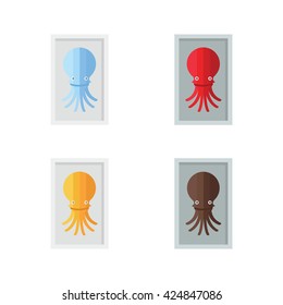 Blue Squid on tray